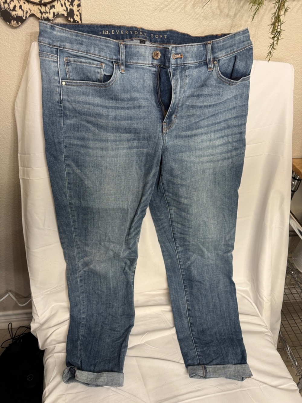 White House Black Market Light Blue Straight Leg Jeans